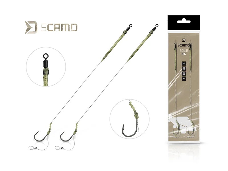 DELPHIN SCAMO BOILIE RIG / 2DB 20CM/25LBS/ 8 Árcsökkenés
