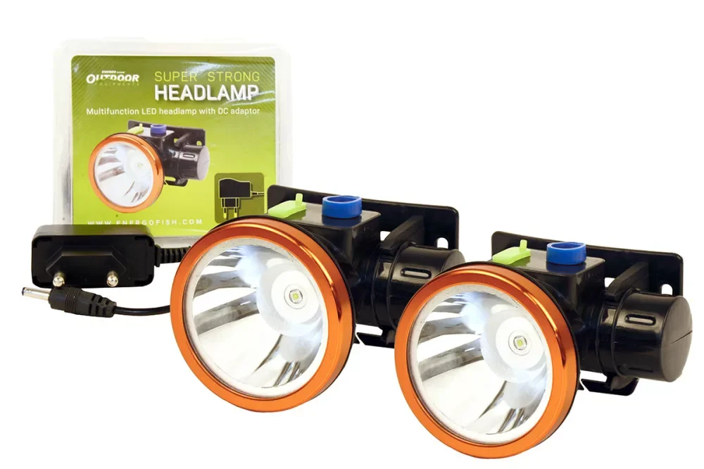 Különleges ajánlat OUTDOOR SZUPERERŐS FEJLÁMPA DC ADAPTERREL DUOPACK