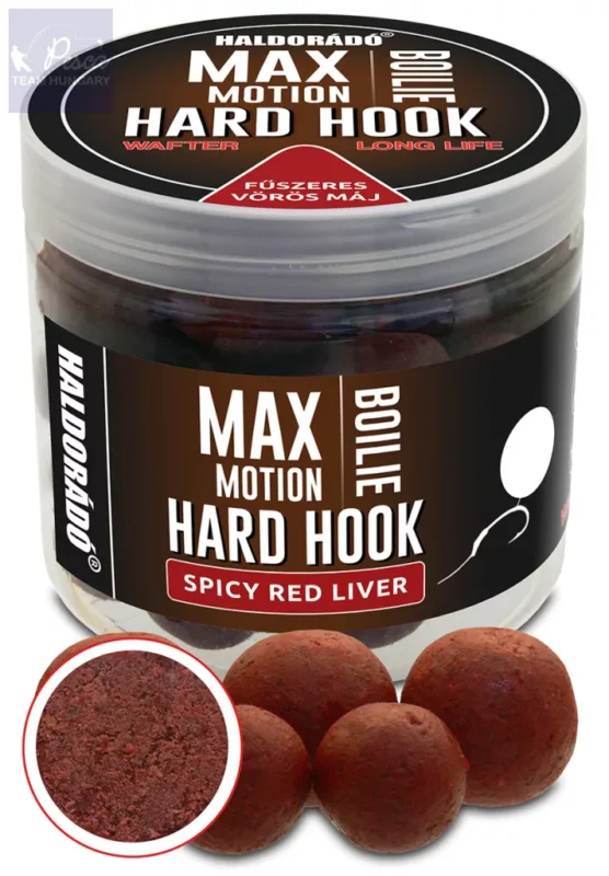 Biztonságos fizetés Haldorádó MAX MOTION Boilie Hard Hook Wafter - Fűszeres Vörös Máj 100gr