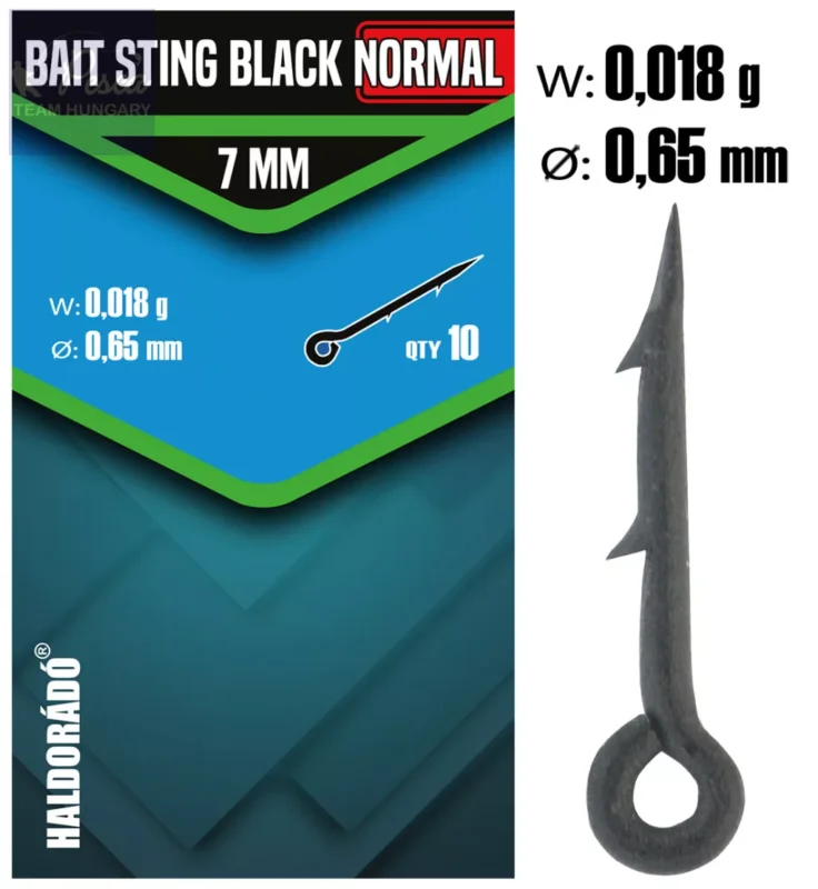 Biztonságos fizetés Haldorádó Bait Sting Black Fekete csalitüske NORMAL 7 mm