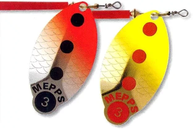 Mepps Lusox Körforgó Villantó Ezüst-Piros Fluo Azonnali szállítás