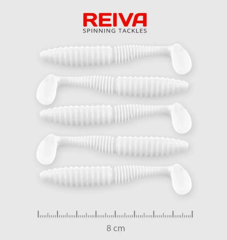 Ne maradj le REIVA Zander Power Shad 8cm 5db/csomag /Fehér/