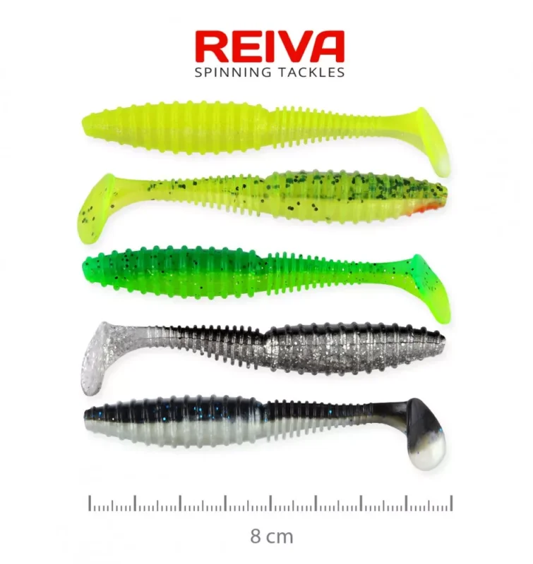 REIVA Zander Power Shad 8cm 5db/csomag 4-szín Kihagyhatatlan ajánlat