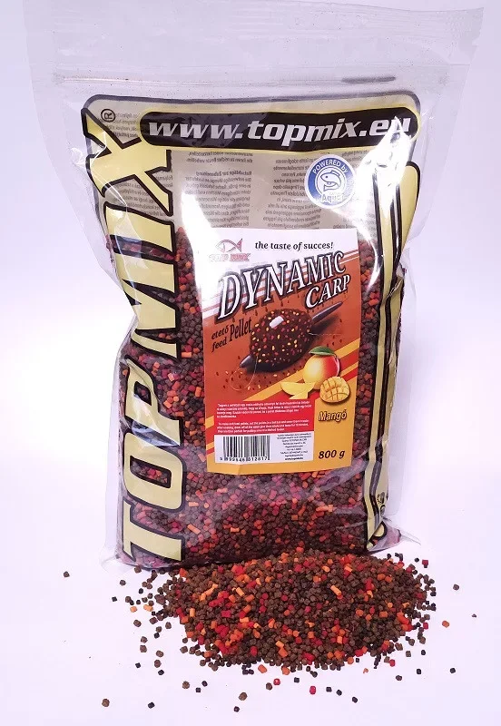 Prémium TOP MIX Dynamic Carp etető pellet, Mangó 800gr