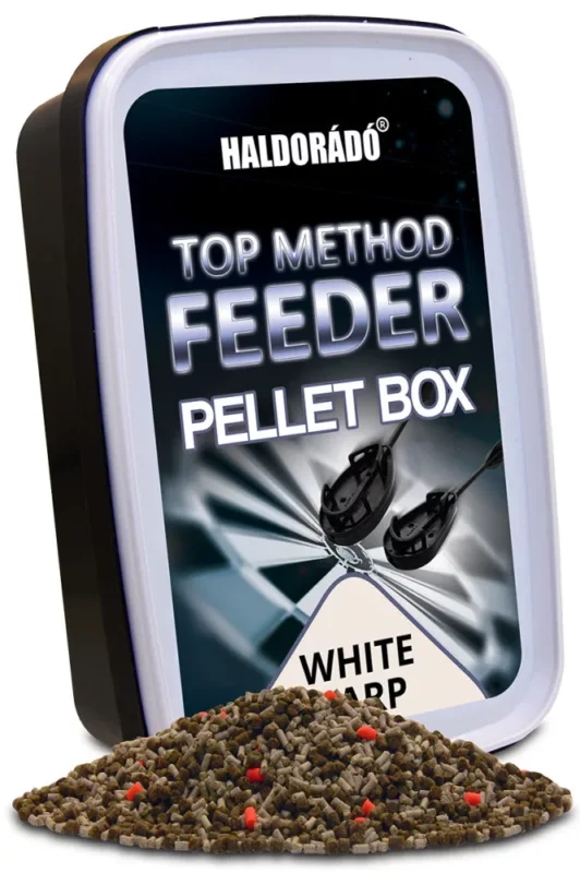 Szezonális akció HALDORÁDÓ Top Method Feeder Pellet Box - WHITE CARP 400gr