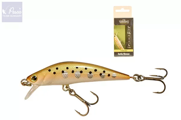 Expressz kézbesítés WIZARD RATTLE MINNOW SINKING WOBBLER 5CM T