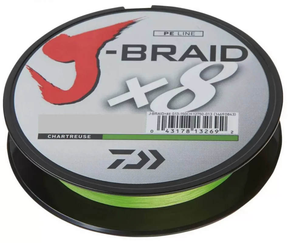Daiwa J-Braid X8 Chartreuse Fonott Zsinór 150m Olcsó