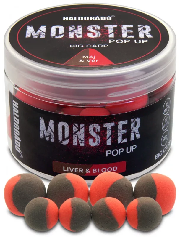 Haldorádó MONSTER Pop Up Big Carp 13, 17 mm - Máj & Vér Árengedmény
