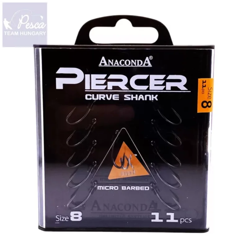 Ne maradj le Anaconda Piercer Curve Shank Micro Szakállas Horog 8-as