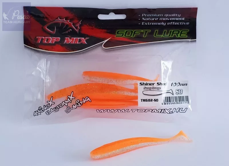 Kihagyhatatlan ajánlat Top Mix Shiner Shad Sunny Orange Gumihal 10cm