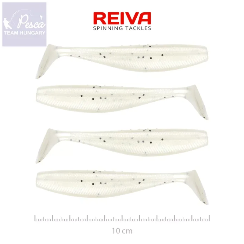 Gyors szállítás Reiva Flat Minnow shad 7,5cm 4db/cs (Pearl Dot)