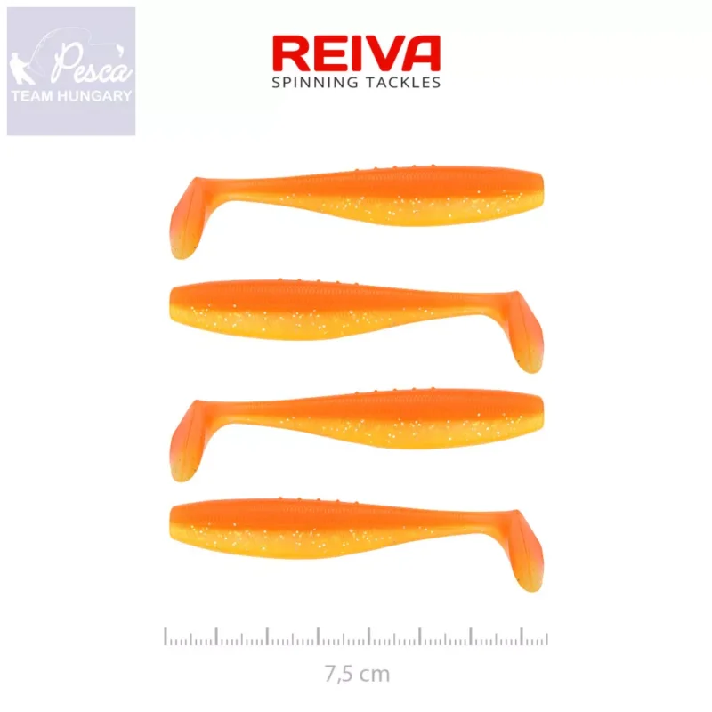 Reiva Flat Minnow shad 7,5cm 4db/cs (Shiny Orange) Ne maradj le