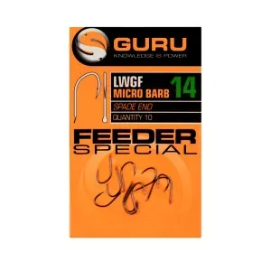 Legkelendőbb Guru Light Wide Gape Feeder Hook Lapkás Microszakállas Feeder Horog