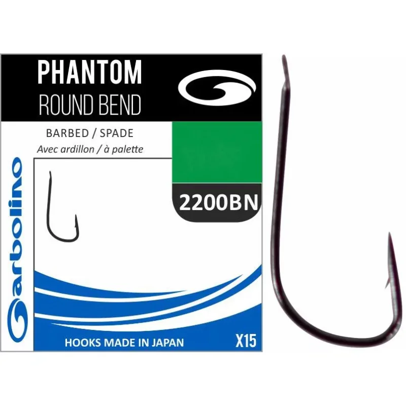 Biztonságos fizetés Garbolino Phantom Round Bend 2200BN 17 Lapkás Szakállas Finomszerelékes Horog