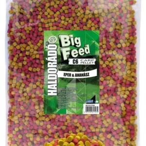Végkiárusítás Haldorádó Big Feed C6 Etető Pellet Eper&Ananász 8mm 2,5kg
