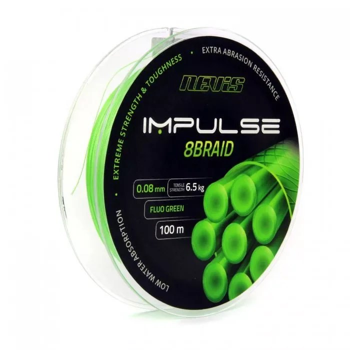 Nevis Impulse 8Braid Flou Green Fonott Zsinór 100m 0.16mm 11.60kg Legnépszerűbb