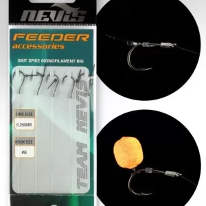 Nevis Feeder Előke Csalitüskével Monofil Zsinóron 10-es 5db/cs Gyors kiszállítás