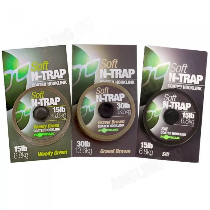 Biztonságos fizetés Korda N-Trap Soft Bevonatos Előke Zsinór 20m 20lb Gravel Brown