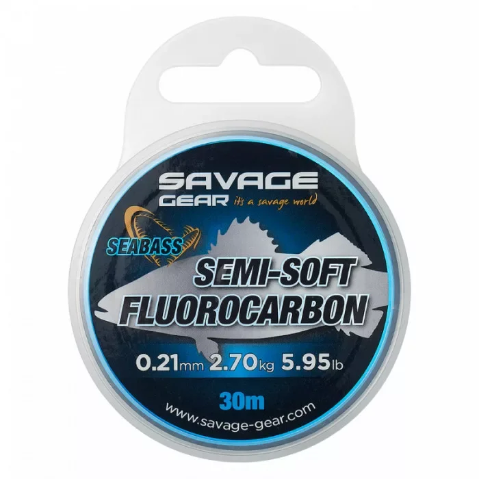 Exkluzív ajánlat Savage Gear Semi-Soft Fluorocarbon Seabass Zsinór 30m 0,21mm