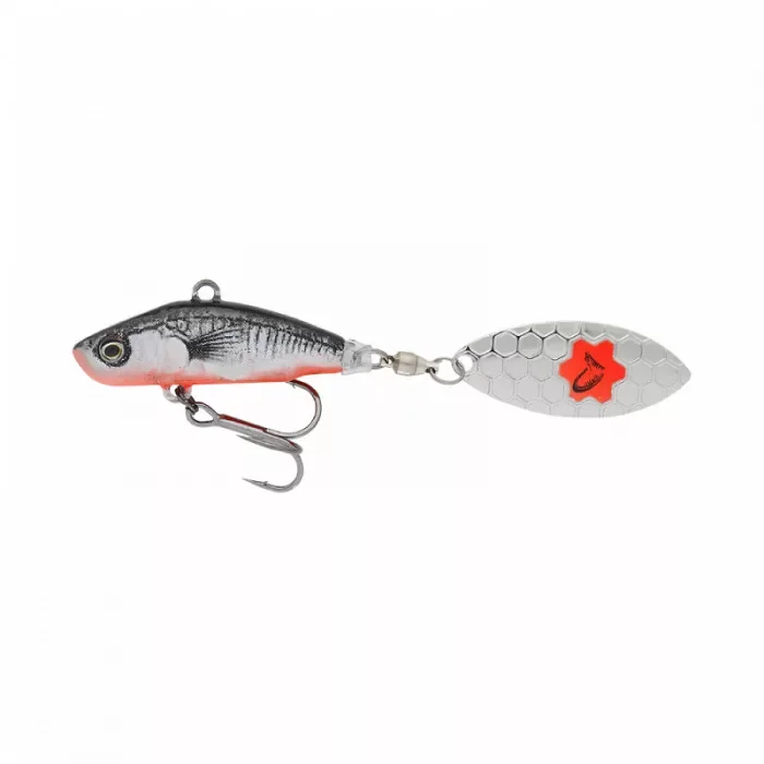 Savage Gear 3D Sticklebait Tails Spin Műcsali 8cm 18g Black Red Biztonságos vásárlás