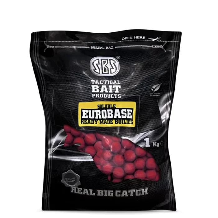 SBS Soluble-Oldódó EuroBase Ready-Made Boilies Strawberry Jam 1kg 24mm Legnépszerűbb