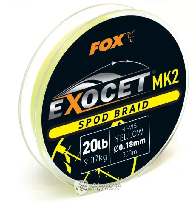 Fox Exocet MK2 Spod fonott zsinór Yellow 300m/0.18mm Utolsó esély