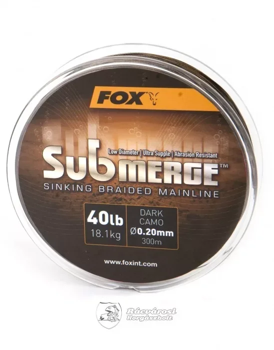 Fox Submerge Dark Camo fonott horgász zsinór 600m/0.30mm Vásárlói kedvenc