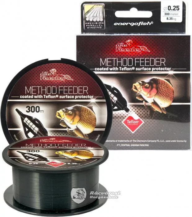 Utolsó esély Carp Expert Method Feeder Teflon 300m 0,30mm Monofil Horgász Zsinór
