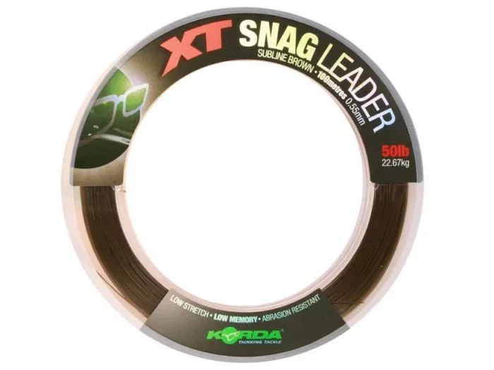 Kedvezményes ár Korda XT Snag Leader Előtét Zsinór 100m 0,55mm Borwn