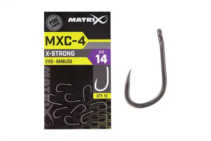 Vedd meg online FOX Matrix MXC-4 X-Strong Eyed Barbless Horog 16-os