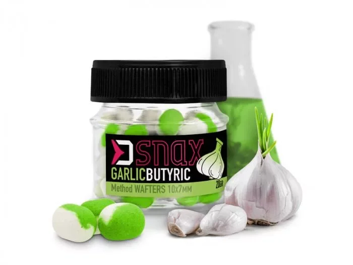 Biztonságos fizetés Delphin D-Snax Wafters Csali 10x7mm 20g Garlic-N Butyric-Fokhagyma-Vajsav