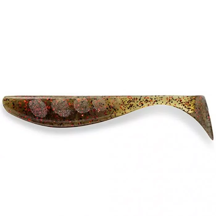 Prémium Fishup Wizzle Shad Gumihal 2" Green Pumpkin/Red & Black