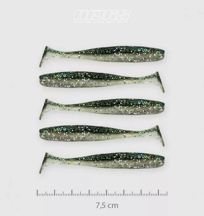 Nevis Vantage Shad Gumihal Fekete-Csillám-Fehér 7,5cm Biztonságos fizetés