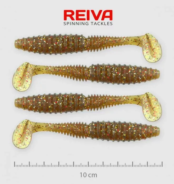 Reiva Zander Power Shad Gumihal Barna-Flitter 10cm Biztonságos vásárlás