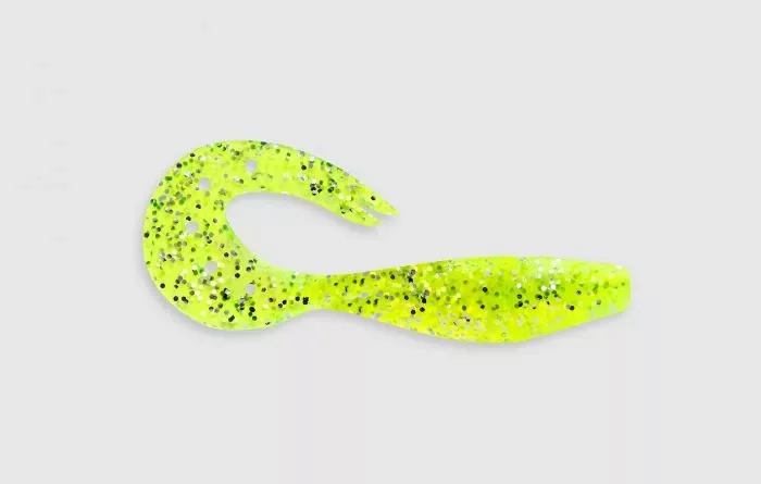 Szuper akció Nevis Twister Shad Gumihal Fluo Sárga Csillám 11cm