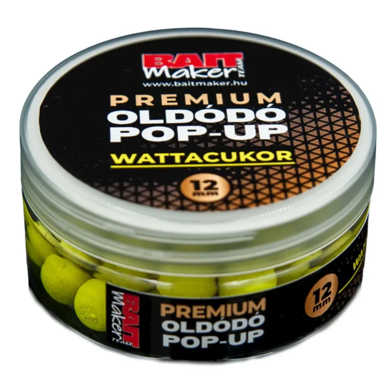 Baitmaker premium oldódó pop up wattacukor 12mm 25g Azonnali szállítás