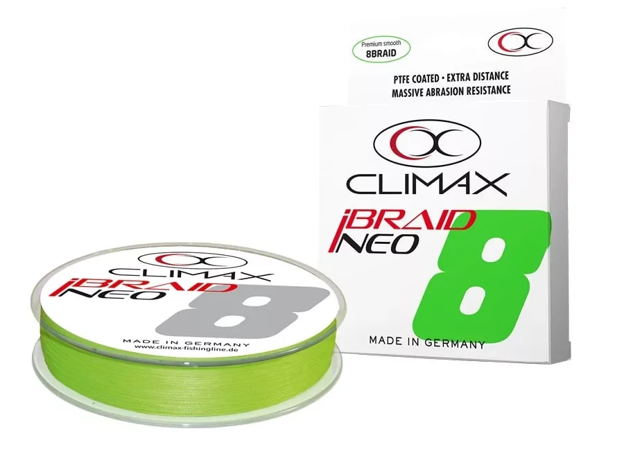 Árcsökkenés Climax Ibraid Neo Fonott Zsinór X8 Fluo Chartreuse 135m 0,06mm 3,2kg