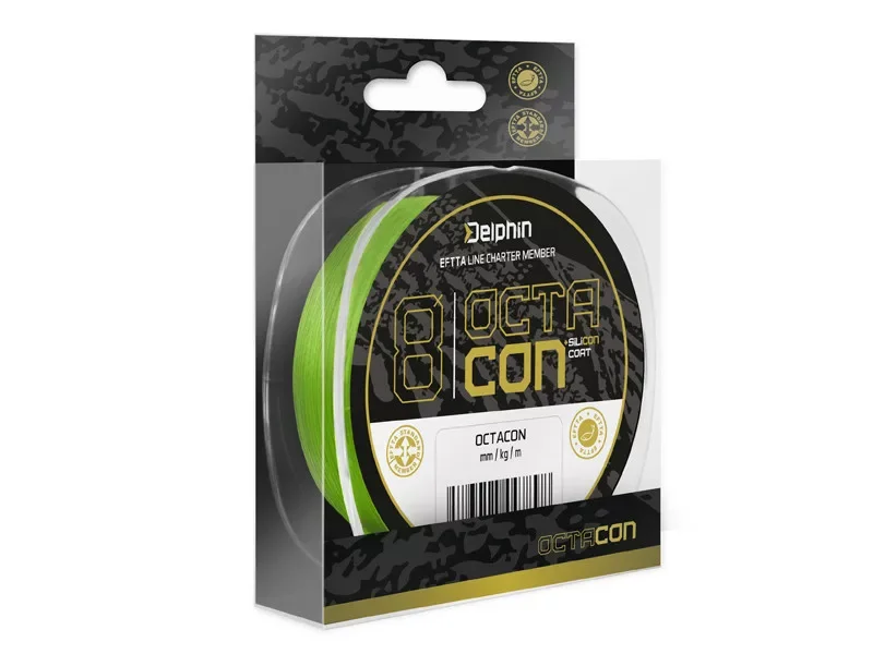 Kiárusítás Delphin octacon 8 szálas fonott zsinór fluo zöld 135m 0,08mm 5kg