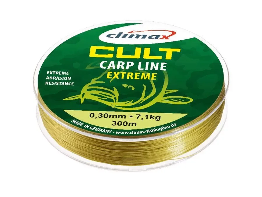 Climax cult carp extreme matt olive monofil zsinór 300m 0,28mm Kedvezmény