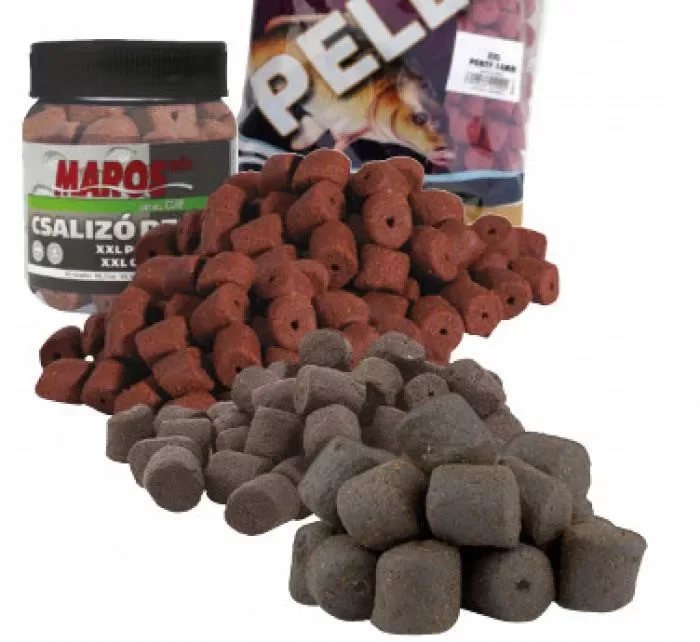 Különleges ajánlat Maros Átfúrt Pellet XXL Ponty 14mm 150g Fokhagyma