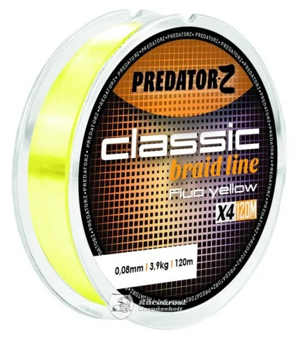 Predator-Z Classik fonott zsinór fluo sárga, 0,08mm, 3,9kg, 120m Szuper ajánlat