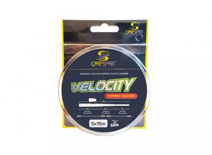 Kihagyhatatlan ajánlat Carp Spirit Velocity Tapered Leader Előtét Zsinór 5x15m 0,23mm-0,57mm