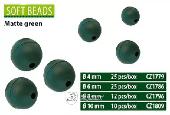 Nézd meg most Carp Zoom Gumigolyó Ütköző Ø 8 mm 12 db Matt Zöld