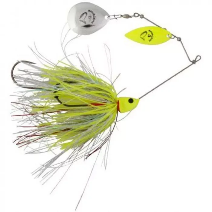 Azonnali szállítás Savage Gear Da‘Bush Spinnerbait 14cm 21g Yellow Silver Holo Flame Villantó