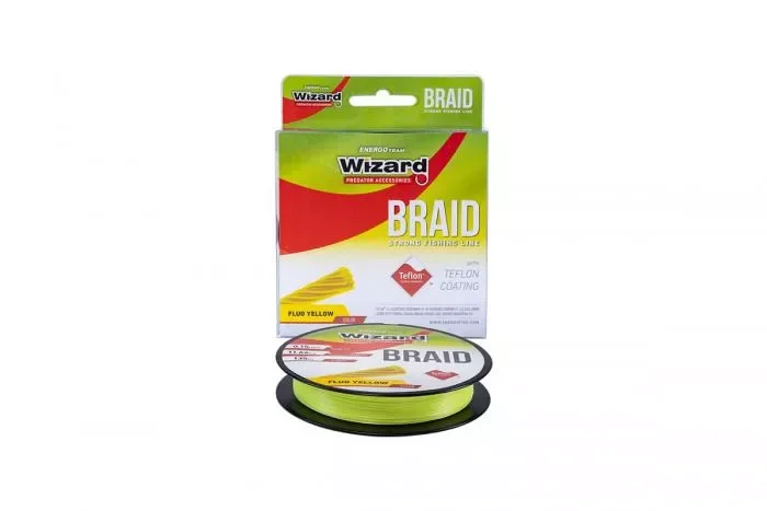 Wizard Braid Fluosárga Fonott Zsinór 135m 0,25mm Gyors szállítás