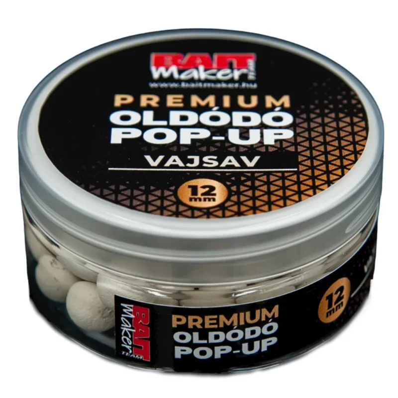 Baitmaker premium oldódó pop up vajsav 12mm 25g Azonnali szállítás