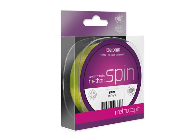 Végkiárusítás Delphin – METHOD SPIN sárga feeder főzsinór