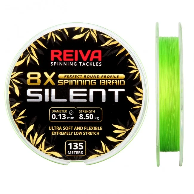 Reiva Silent 8X Spinnig Braid méret 10 135mt Fluo Green Olcsóbb