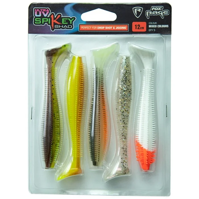 Exkluzív ajánlat Fox Rage Spikey Shad UV Mixed Colour Pack 12CM (NMC016-031)