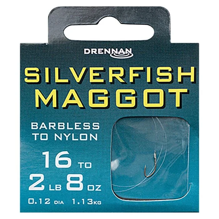 Drennan Silverfish Maggot Hooks To Nylon 25CM (HNSMGB016-022) Árcsökkenés